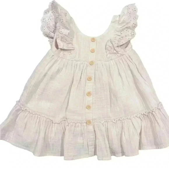 Rachel Ashwell Other - Rachel Ashwell Light Pink Lace Sleeve Double Lined Summer Dress